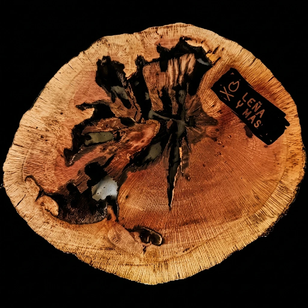 Rodaja de Encina Rústica - E11 (Con Agujero)