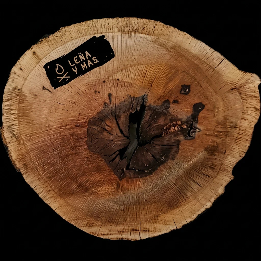 Rodaja de Encina Rústica - E13 (Con Agujero)