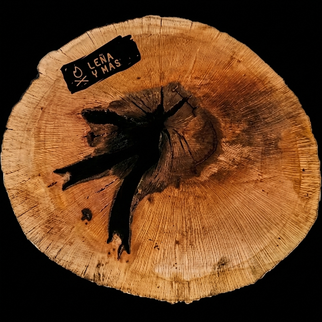 Rodaja de Encina Rústica - E14 (Con Agujero)