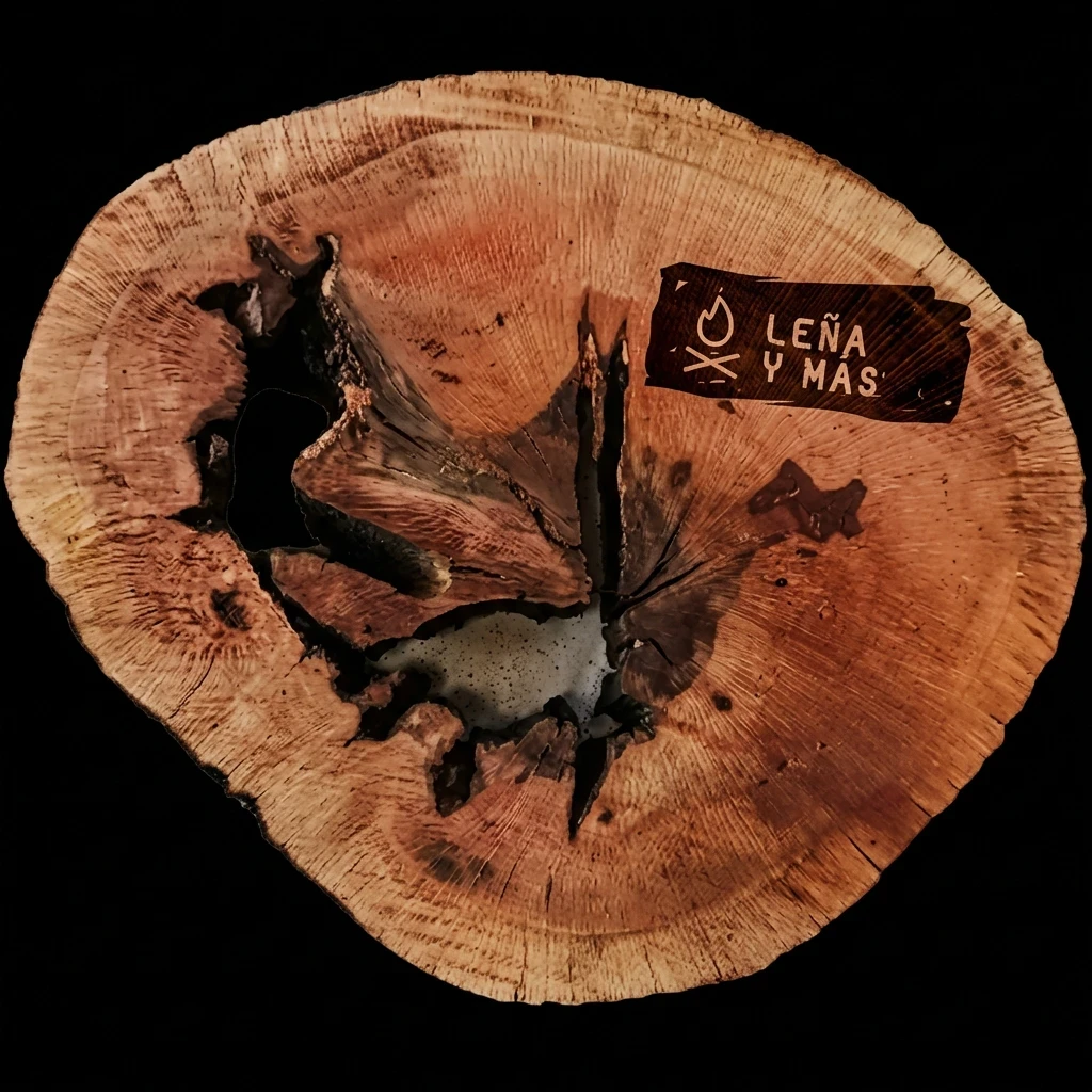 Rodaja de Encina Rústica - E17 (Con Agujero)