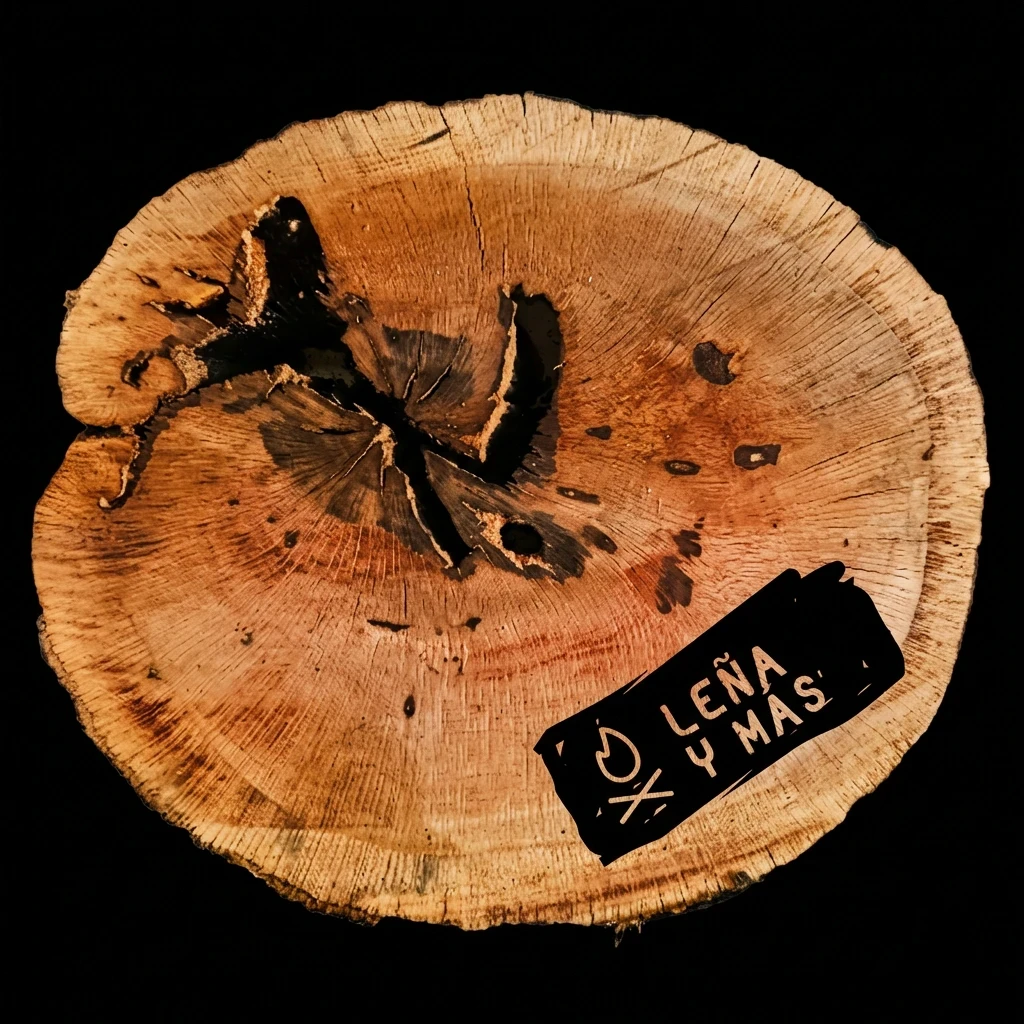 Rodaja de Encina Rústica - E18 (Con Agujero)