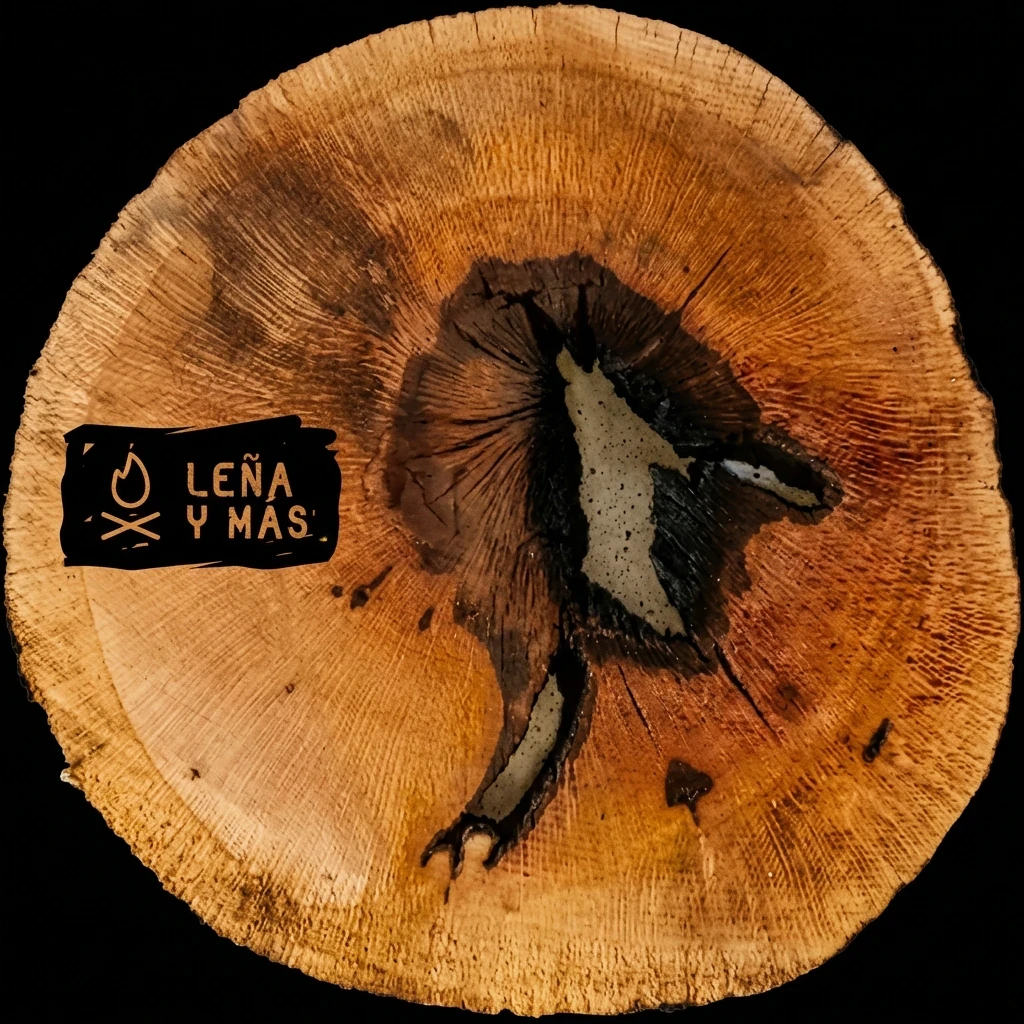 Rodaja de Encina Rústica - E21 (Con Agujero)