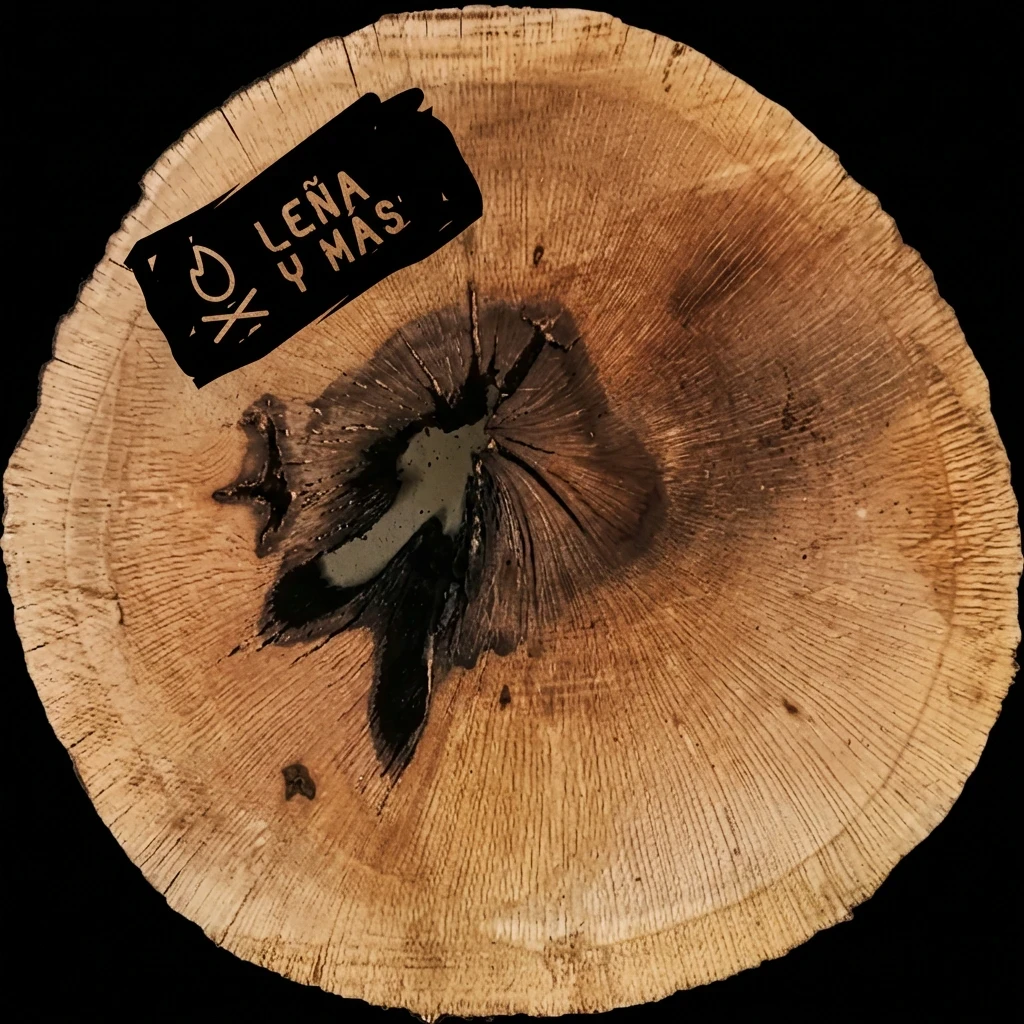 Rodaja de Encina Rústica - E22 (Con Agujero)