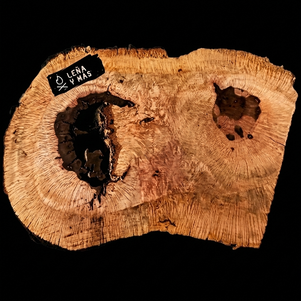 Rodaja de Encina Rústica - E26 (Con Agujero)