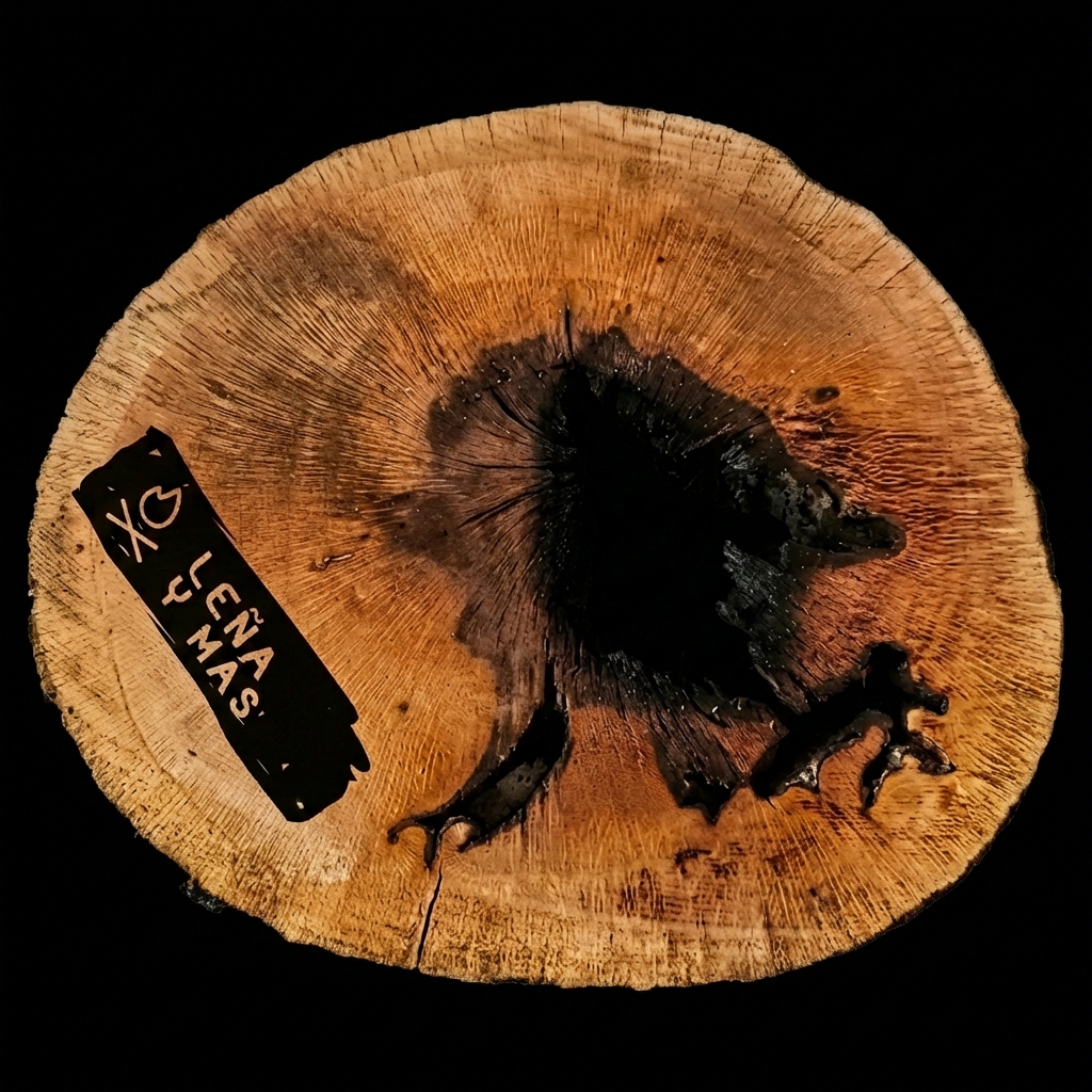 Rodaja de Encina Rústica - E29 (Con Agujero)
