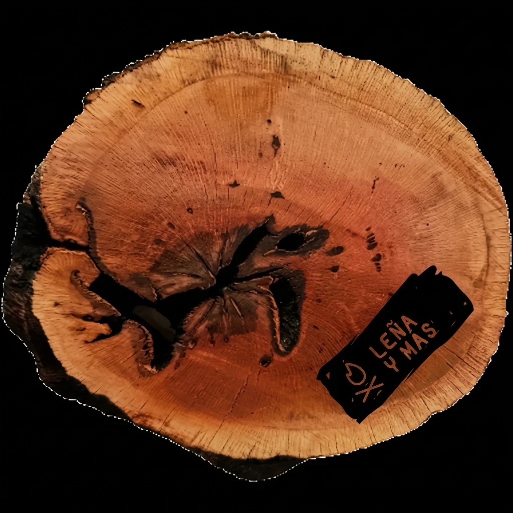 Rodaja de Encina Rústica - E4 (Con Agujero)