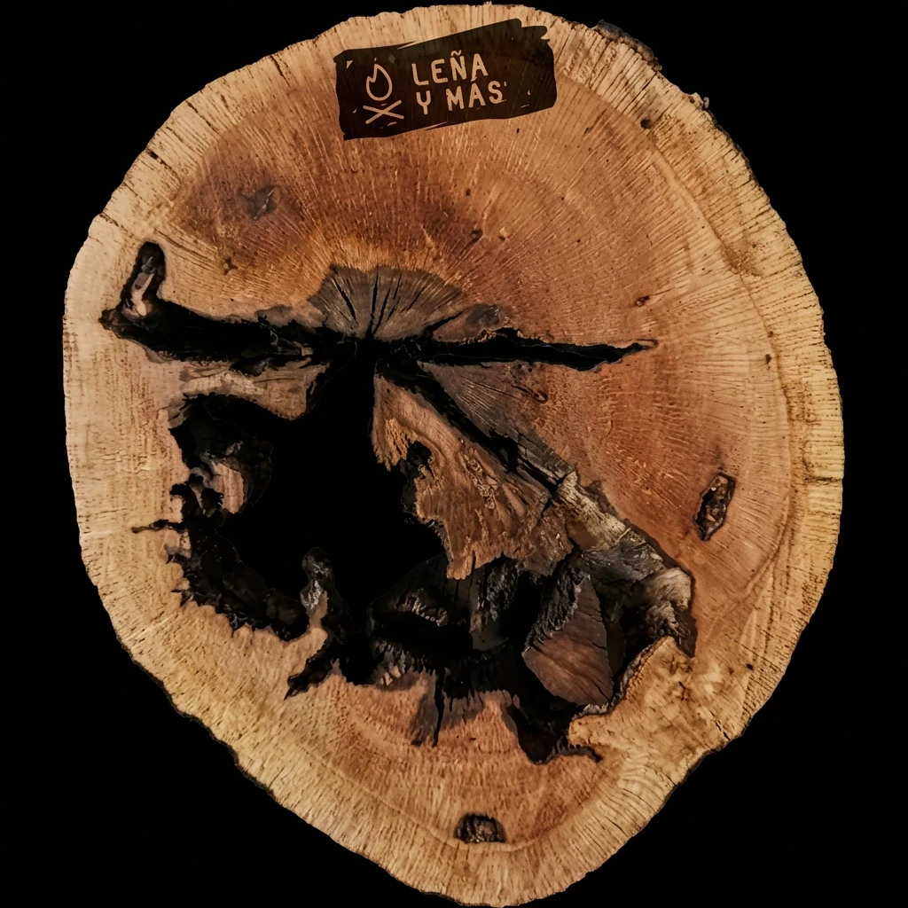 Rodaja de Encina Rústica - E6 (Con Agujero)