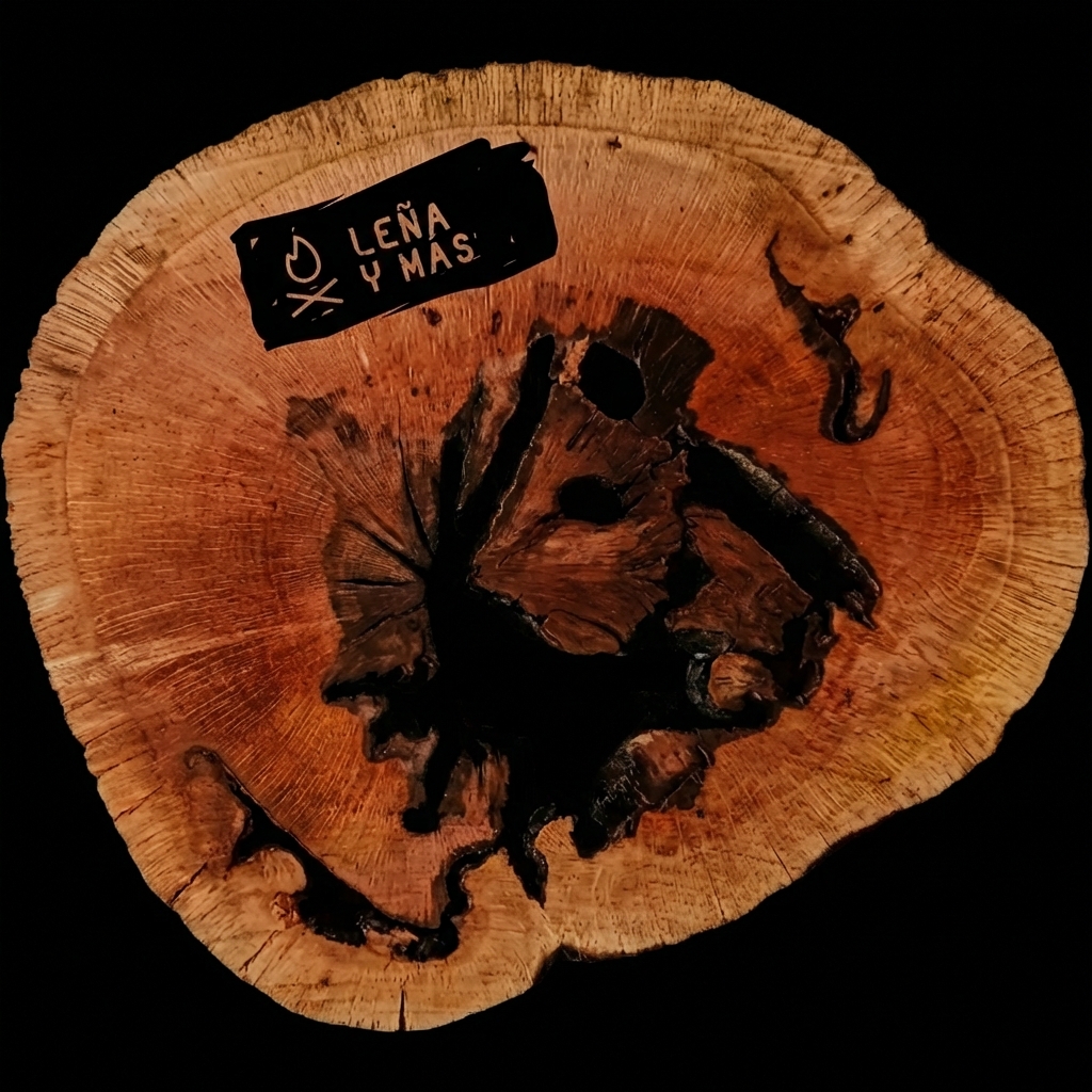 Rodaja de Encina Rústica - E10 (Con Agujero)