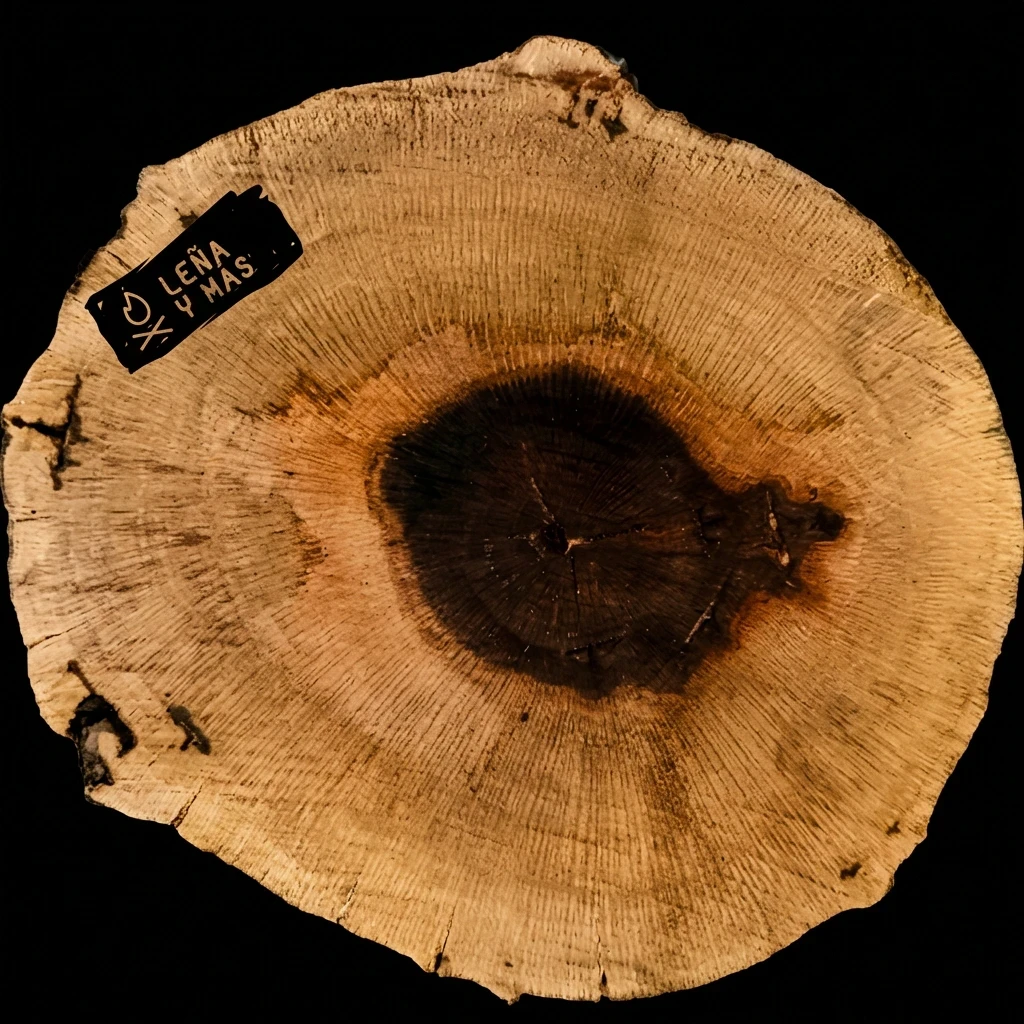 Rodaja de Encina Rústica - E12 (Sin Agujero)