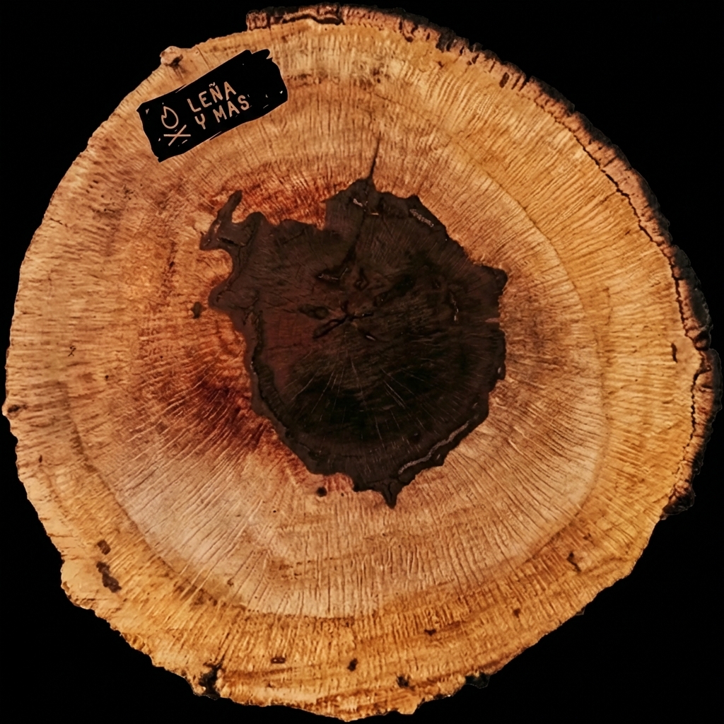 Rodaja de Encina Rústica - E15 (Sin Agujero)