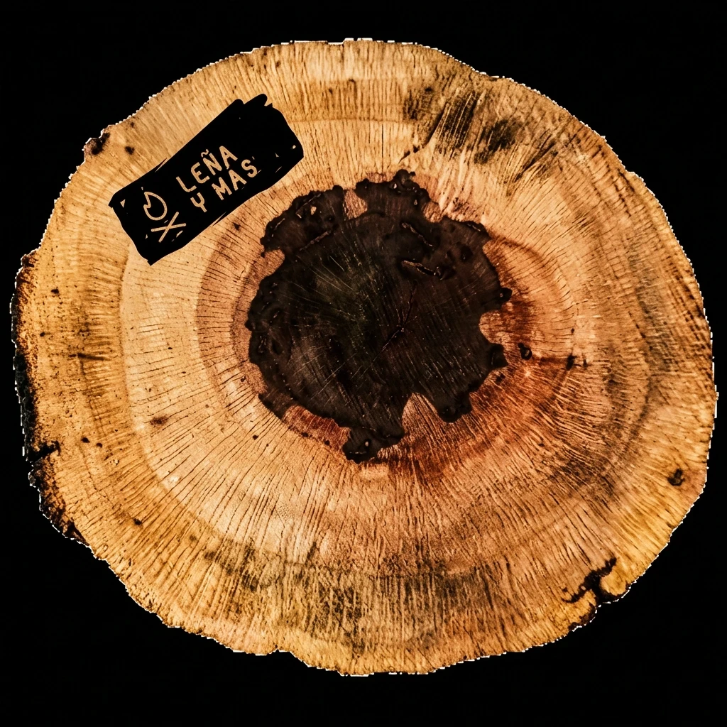 Rodaja de Encina Rústica - E28 (Sin Agujero)