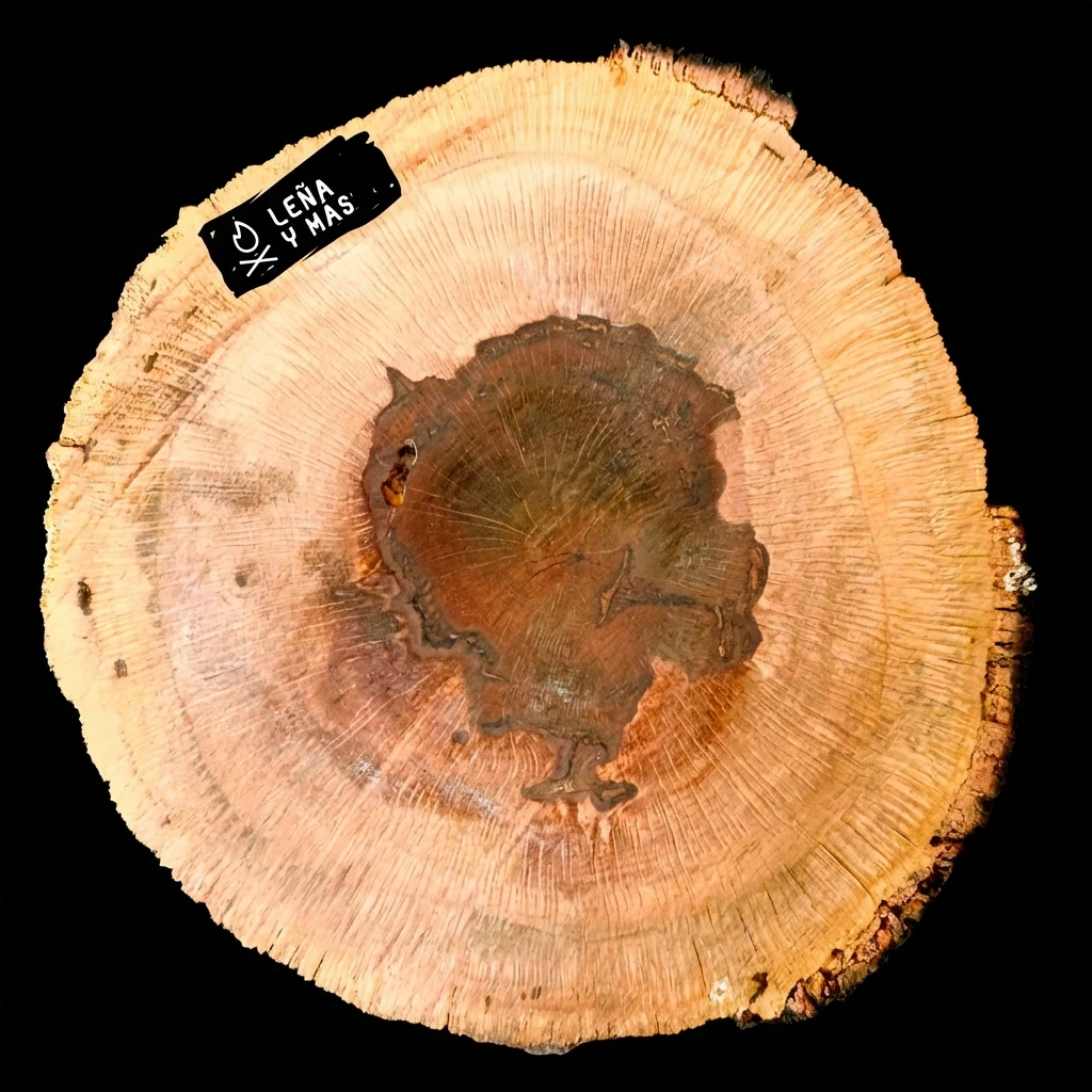 Rodaja de Encina Rústica - E42 (Sin Agujero)