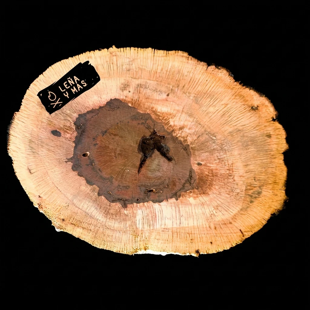 Rodaja de Encina Rústica - E53 (Sin Agujero)